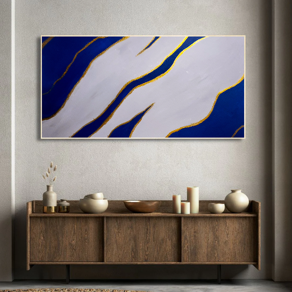Gold Streak Extra Large Abstract Painting