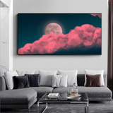 Pink Clouds Painting Canvas Print