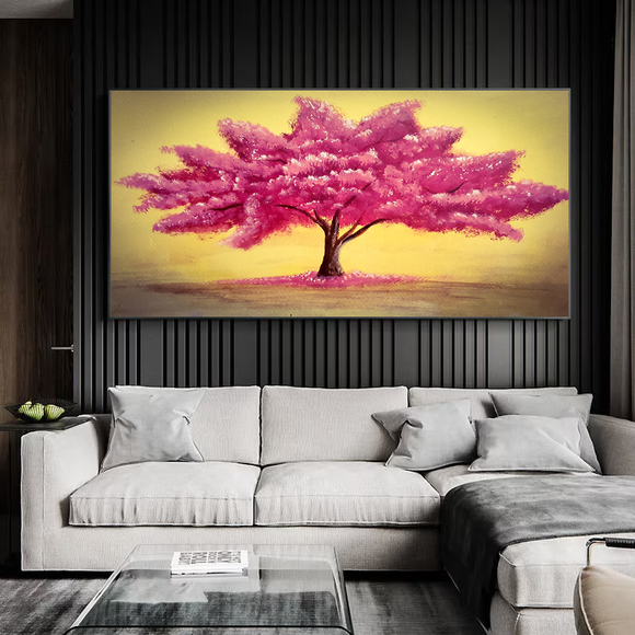 Extra Large Pink Blossom Tree Painting