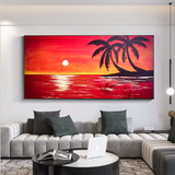 Extra Large Beach Sunset Painting