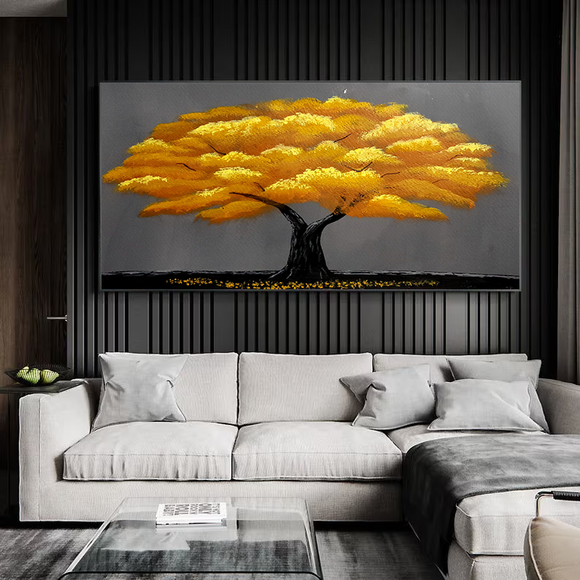 Extra Large Yellow Blossom Tree Painting