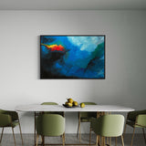 Extra Large Blue Red and Yellow Abstract Oil Painting