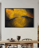 Extra Large Yellow Vignette Abstract Oil Painting