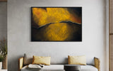 Extra Large Yellow Vignette Abstract Oil Painting