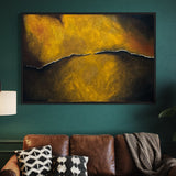 Extra Large Yellow Vignette Abstract Oil Painting