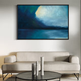 Extra Large Blue Sea and Sky Reflection Abstract Oil Painting #1