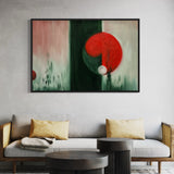 Extra Large Green and Orange Abstract Oil Painting #1