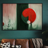 Extra Large Green and Orange Abstract Oil Painting #1