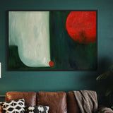 Extra Large Green and Orange Abstract Oil Painting #2