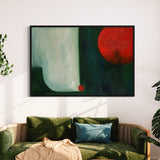 Extra Large Green and Orange Abstract Oil Painting #2