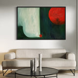 Extra Large Green and Orange Abstract Oil Painting #2