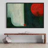 Extra Large Green and Orange Abstract Oil Painting #2