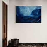 Extra Large Dark Blue Sea Abstract Oil Painting