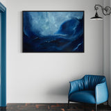 Extra Large Dark Blue Sea Abstract Oil Painting