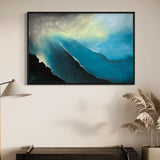 Extra Large Blue Waves and Ripples Abstract Oil Painting