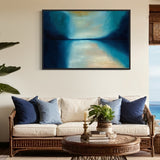 Extra Large Blue Sea and Sky Reflection Abstract Oil Painting #3