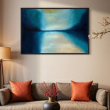 Extra Large Blue Sea and Sky Reflection Abstract Oil Painting #3