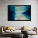 Extra Large Blue Sea and Sky Reflection Abstract Oil Painting #3