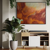 Extra Large Red and Orange Flames Abstract Oil Painting