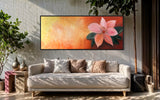 Extra Large Pink Flower Abstract Oil Painting Wall Art