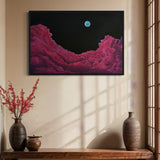 Extra Large Night Sky with Pink Clouds Abstract Oil Painting