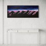 Extra Large Mountains at Dusk Blue Abstract Oil Painting