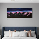 Extra Large Mountains at Dusk Blue Abstract Oil Painting