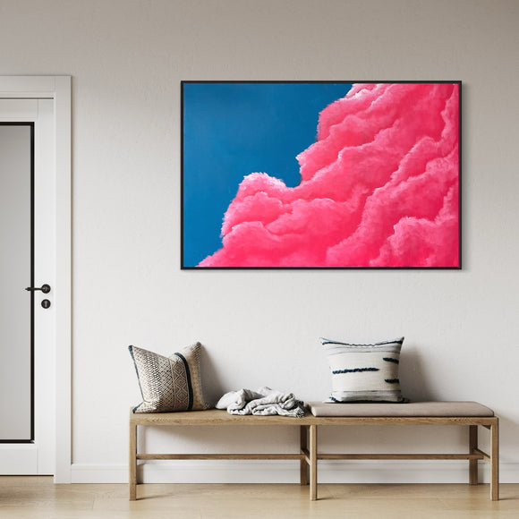 Extra Large Pink Clouds Abstract Oil Painting #1