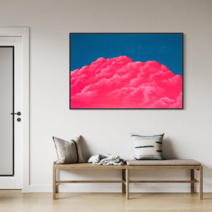 Extra Large Pink Clouds Abstract Oil Painting #2