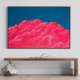 Extra Large Pink Clouds Abstract Oil Painting #2