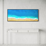 Extra Large Narrow Arial Beach Abstract Acrylic Painting Wall Art