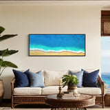 Extra Large Narrow Arial Beach Abstract Acrylic Painting Wall Art