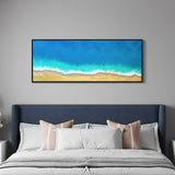 Extra Large Narrow Arial Beach Abstract Acrylic Painting Wall Art