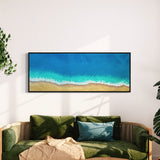 Extra Large Narrow Arial Beach Abstract Acrylic Painting Wall Art