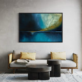 Extra Large Blue Sea and Sky Reflection Abstract Oil Painting #2