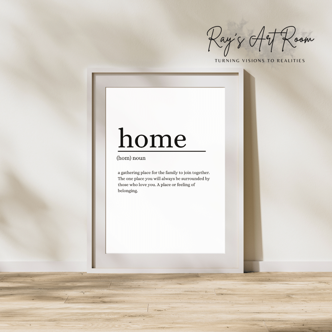Home Definition Art Printable. (Instant Download) Ray's Art Room