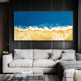 Extra Large Deep Blue Ocean Wave Acrylic  Painting