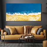 Extra Large Deep Blue Ocean Wave Acrylic  Painting