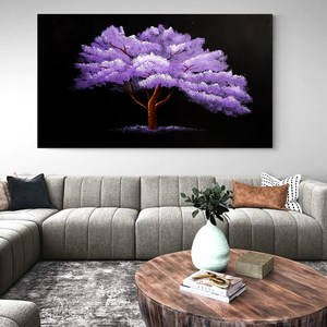 Extra Large Lavender Tree Acrylic Painting