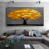 Extra Large Yellow Blossom Tree Acrylic Painting