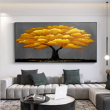 Extra Large Yellow Blossom Tree Acrylic Painting