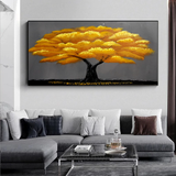 Extra Large Yellow Blossom Tree Acrylic Painting