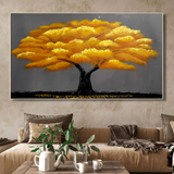 Extra Large Yellow Blossom Tree Acrylic Painting