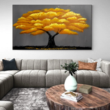 Extra Large Yellow Blossom Tree Acrylic Painting